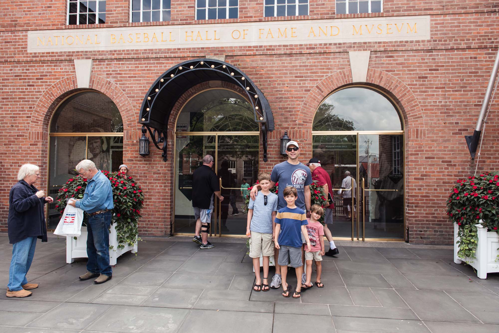picture of family at cooperstown baseball hall of fame by megan cieloha